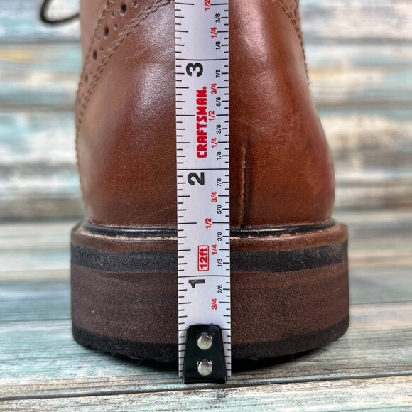 Nunn Bush Chukka Boot Size 11M Brown Leather Brogue Lace Up Lightweight Dress main image 12